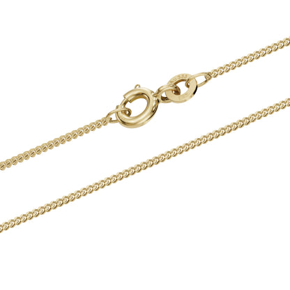 Goldkette Echt 333 - 8 Karat Panzerkette 1,1 mm Gold Halskette - Juwelier Qualität - hochglanzpoliert und diamantiert - Made in Germany