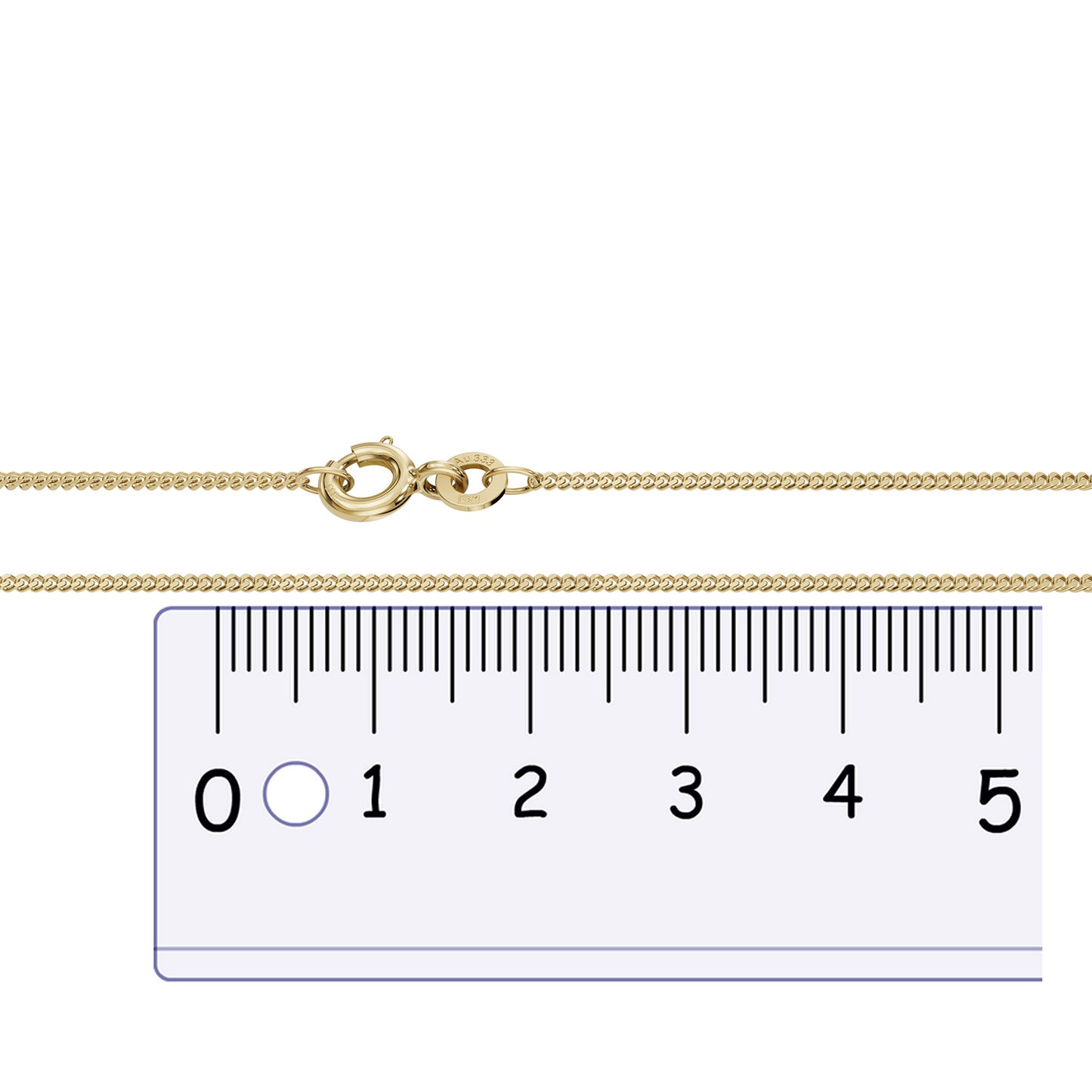 Goldkette Echt 333 - 8 Karat Panzerkette 1,1 mm Gold Halskette - Juwelier Qualität - hochglanzpoliert und diamantiert - Made in Germany