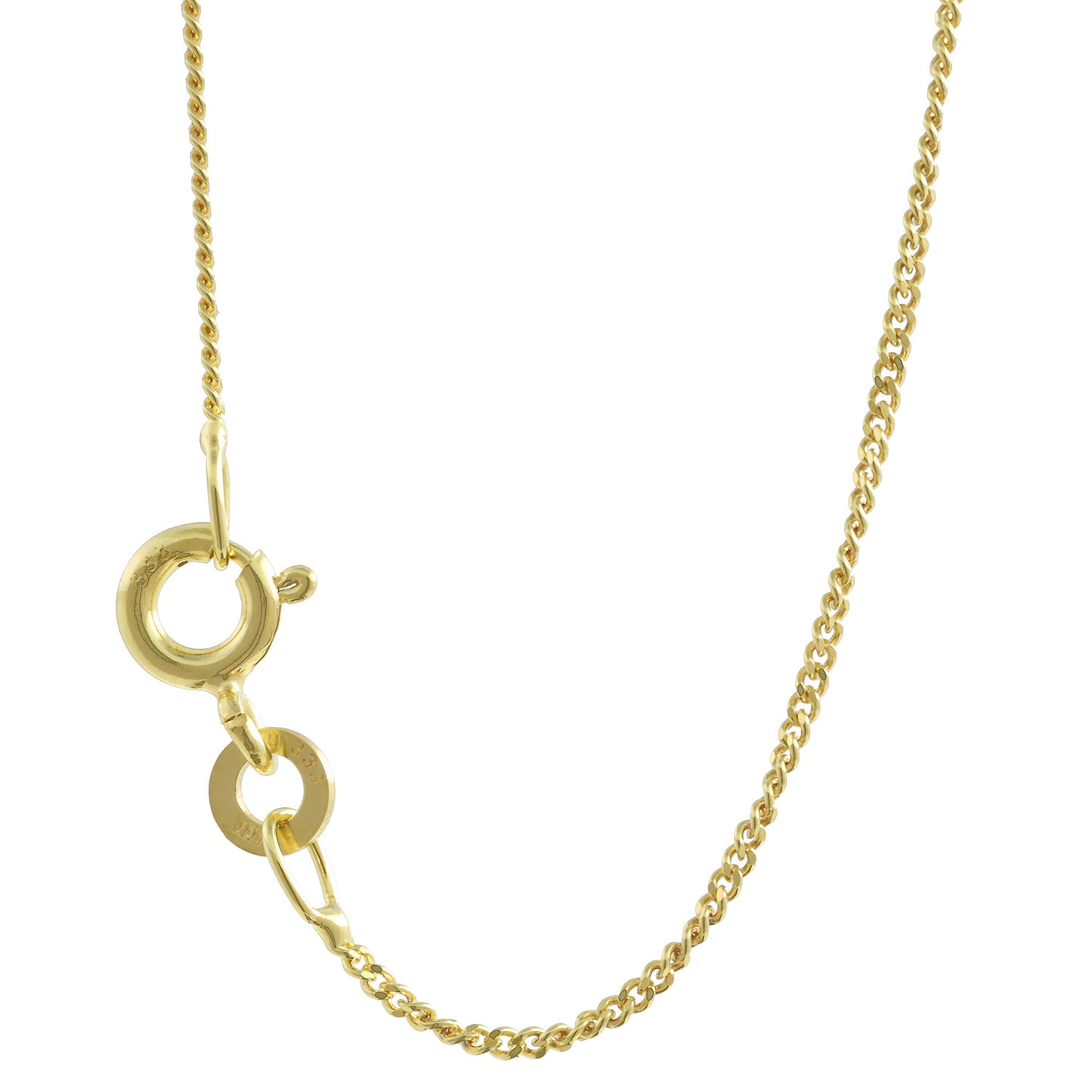 Goldkette Echt 333 - 8 Karat Panzerkette 1,1 mm Gold Halskette - Juwelier Qualität - hochglanzpoliert und diamantiert - Made in Germany