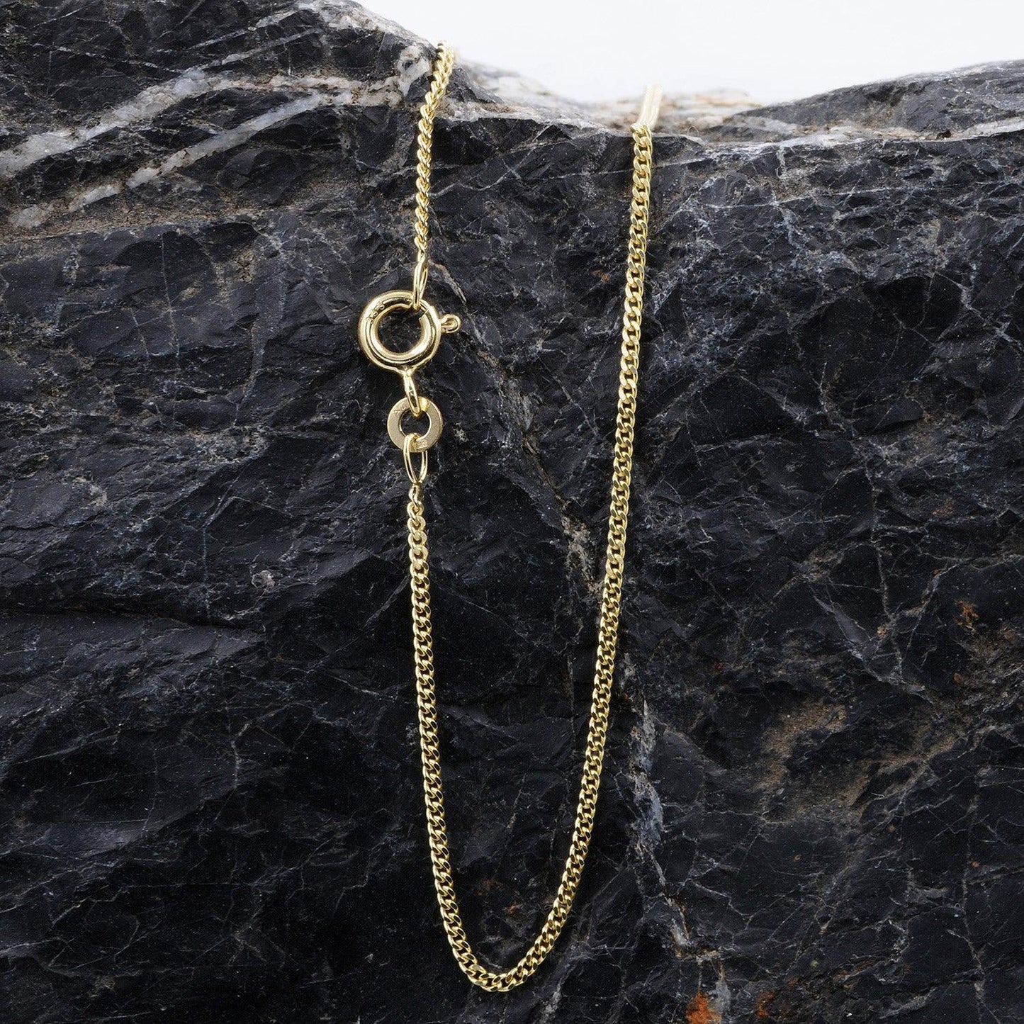 1,4 mm 36 cm 333 - 8 Karat Gold Halskette Panzerkette massiv Gold hochwertige Goldkette  2 g