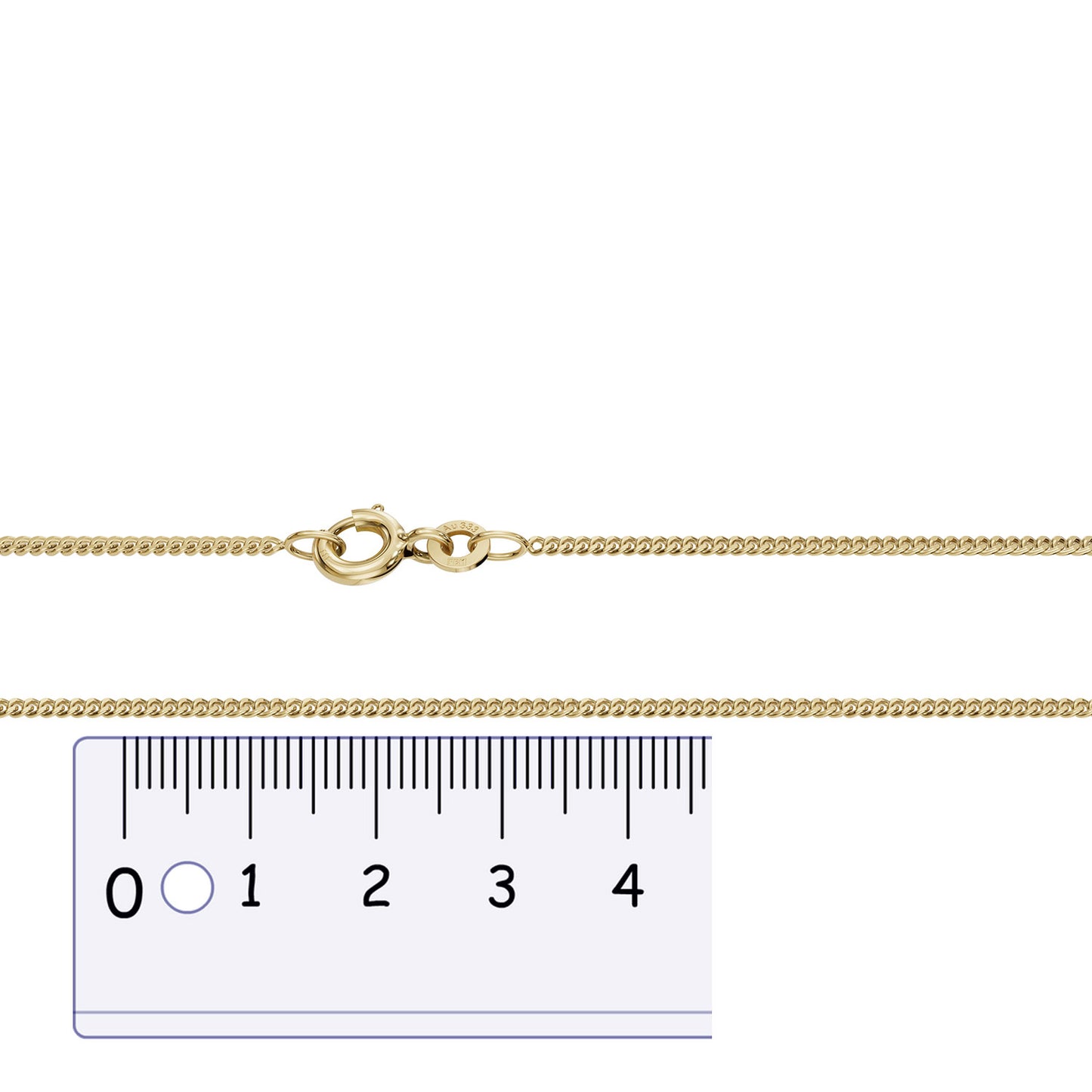 Panzerkette Halskette Breite 1,4 mm - 333 - 8 Karat Gold Auswahl