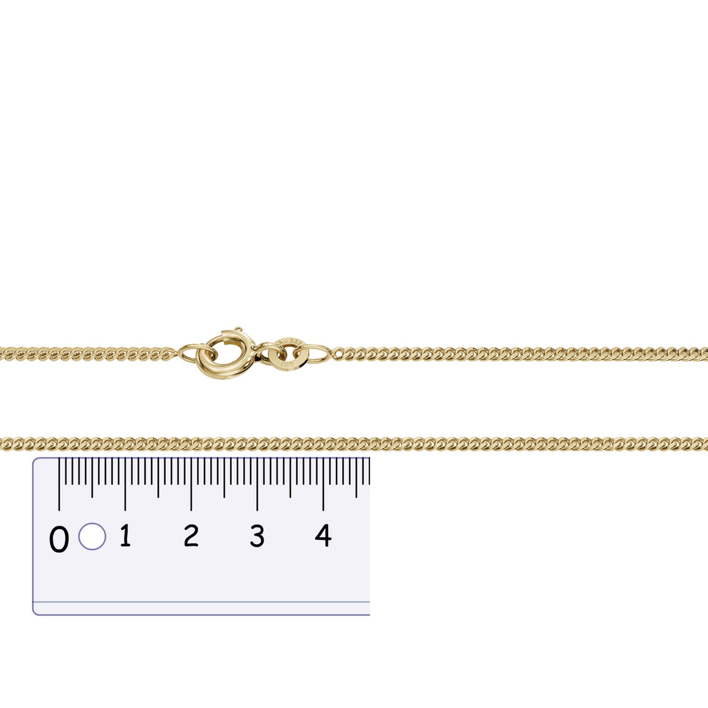 Goldkette Panzerkette Breite 1,6mm - 333-8 Karat Gold