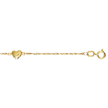 Goldkette Singapurkette Länge 19cm - Breite 1,2mm - 333-8 Karat Gold