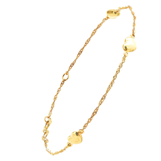 Goldkette Singapurkette Länge 19cm - Breite 1,2mm - 333-8 Karat Gold