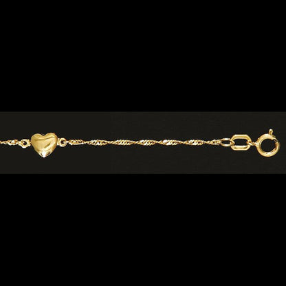 Goldkette Singapurkette Länge 19cm - Breite 1,2mm - 333-8 Karat Gold