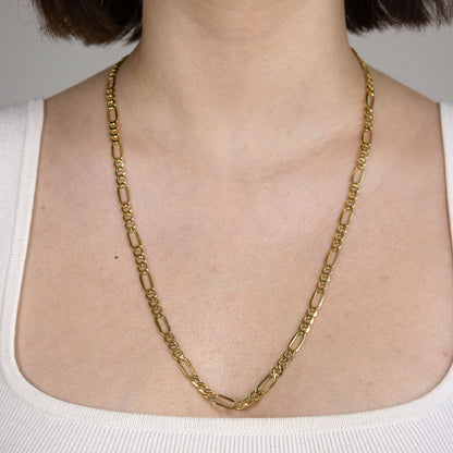 Goldkette Figarokette Länge 60cm - Breite 4,0mm - 333-8 Karat Gold