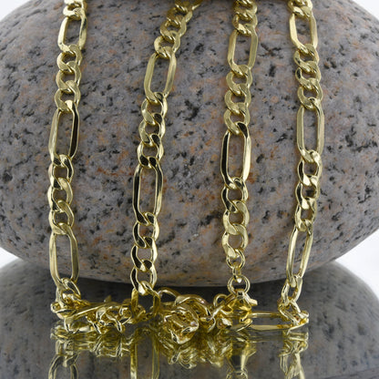 Goldkette Figarokette Länge 60cm - Breite 4,0mm - 333-8 Karat Gold