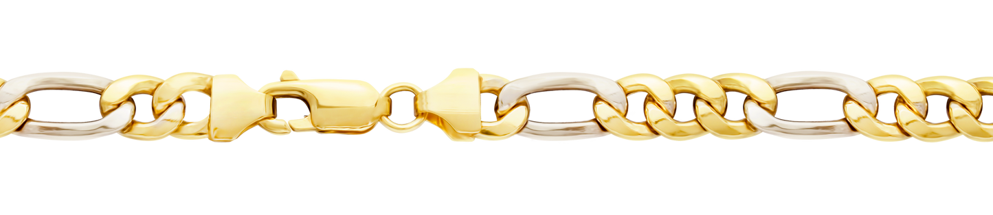 Goldkette Figarokette Länge 21cm - Breite 2,8mm - 333-8 Karat Gold