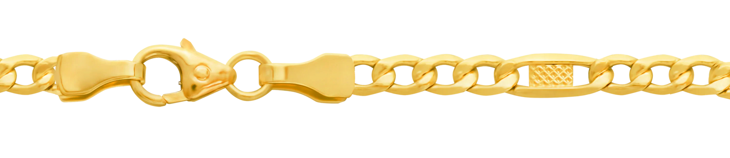 3,5 mm 50 cm 333 - 8 Karat Gold Halskette Panzerkette massiv Gold hochwertige Goldkette  4,1 g