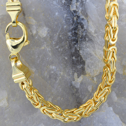 Goldkette Königskette Halskette Breite 4,0 mm massiv 333-8 Karat Gold