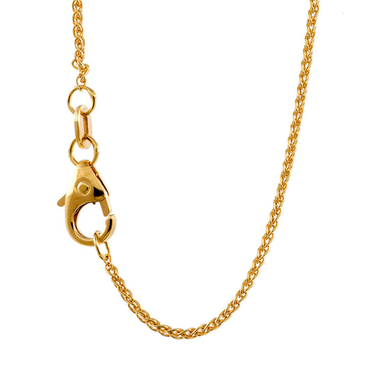1,1 mm 40 cm 333 - 8 Karat Gelbgold Zopfkette massiv Gold hochwertige Halskette 1,5 g