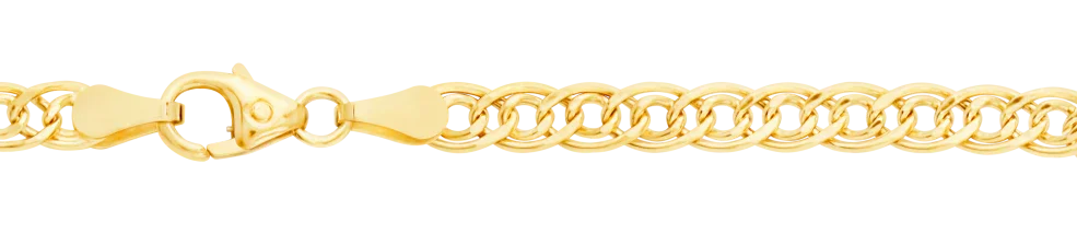 3,5 mm 50 cm 333 - 8 Karat Gold Armkette Zwillingspanzerkette massiv Gold hochwertige Goldkette 4 g