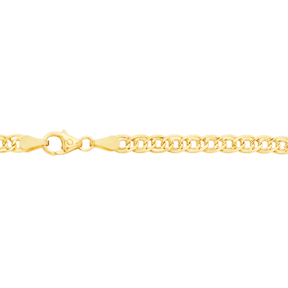 3,5 mm 50 cm 333 - 8 Karat Gold Armkette Zwillingspanzerkette massiv Gold hochwertige Goldkette 4 g