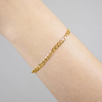 Goldkette Panzerkette Länge 21cm - Breite 3,9mm - 333-8 Karat Gold