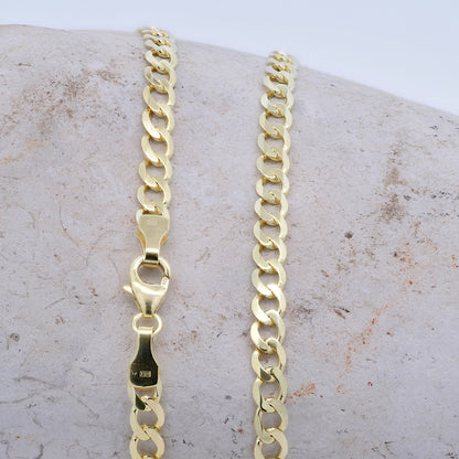 Goldkette Panzerkette Halskette 3,9 mm weit massiv 333 - 8 Karat Gold