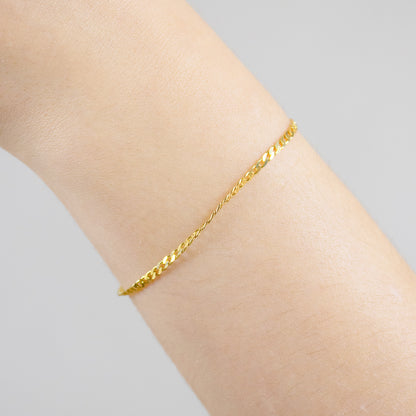 Goldkette Panzerkette Länge 19cm - Breite 1,6mm - 333-8 Karat Gold