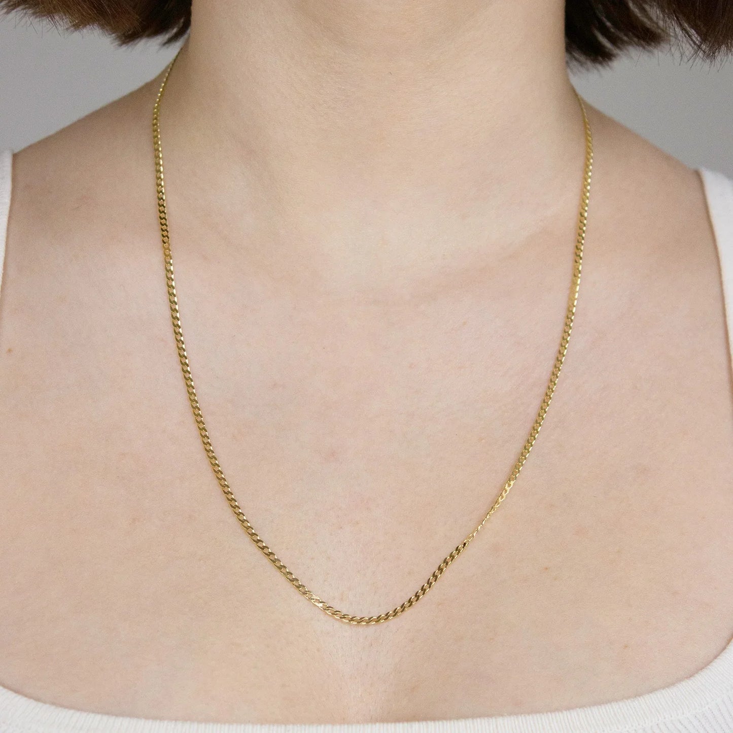 Goldkette Panzerkette Länge 40cm - Breite 2,1mm - 333-8 Karat Gold