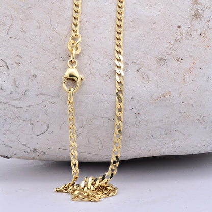 Goldkette Panzerkette Breite 2,1mm weit - 333-8 Karat Gold