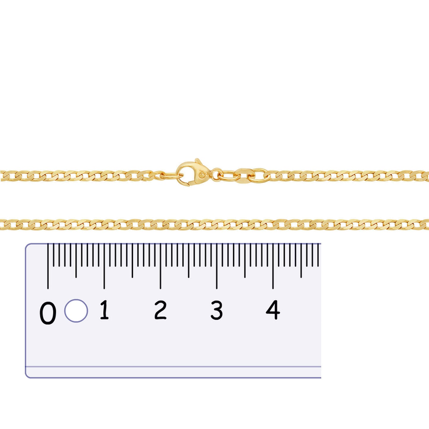 Goldkette Panzerkette Breite 2,1mm weit - 333-8 Karat Gold