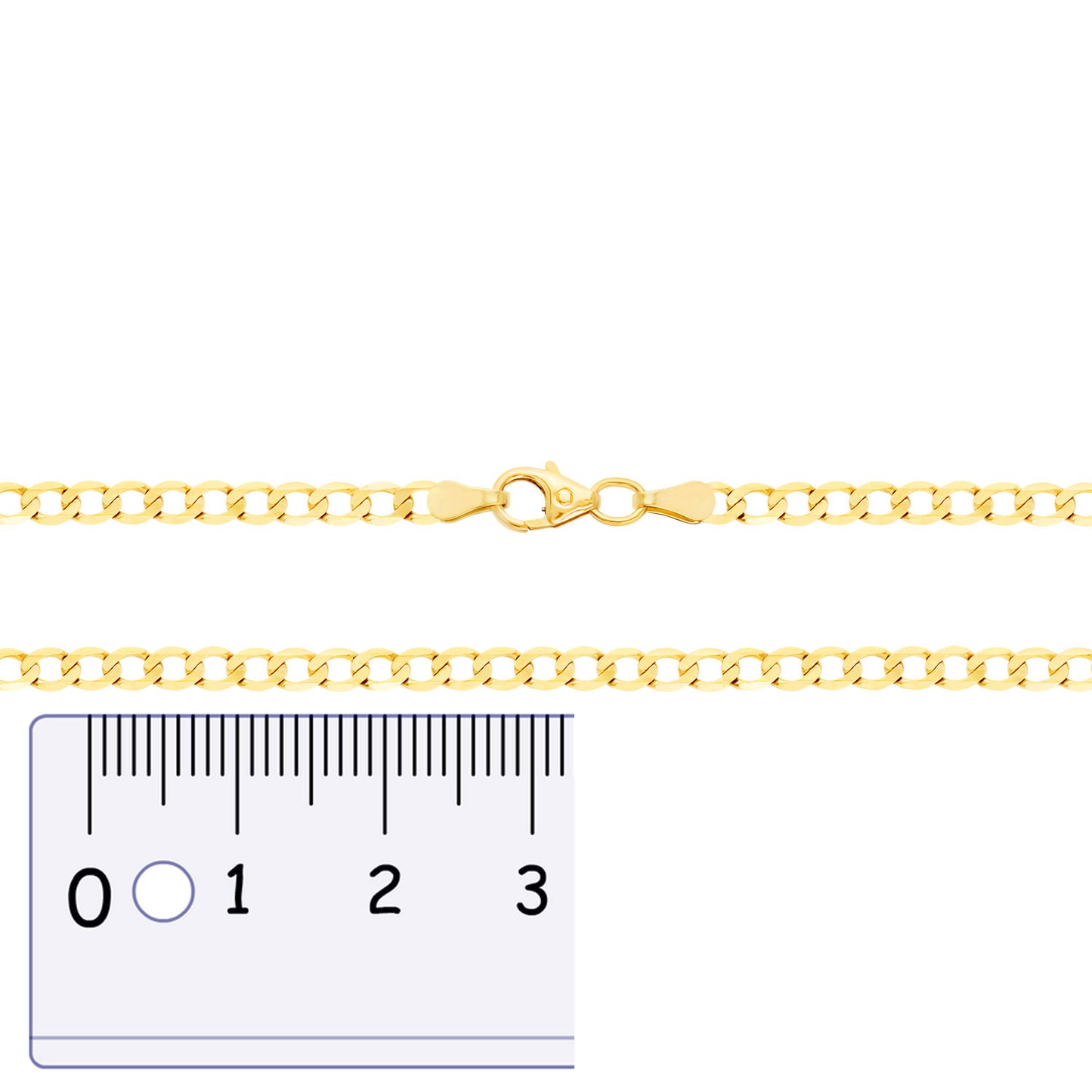 Goldkette Panzerkette weit Breite 3,3mm - 333-8 Karat Gold
