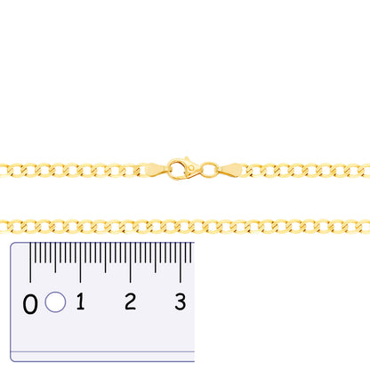Goldkette Panzerkette weit Breite 3,3mm - 333-8 Karat Gold