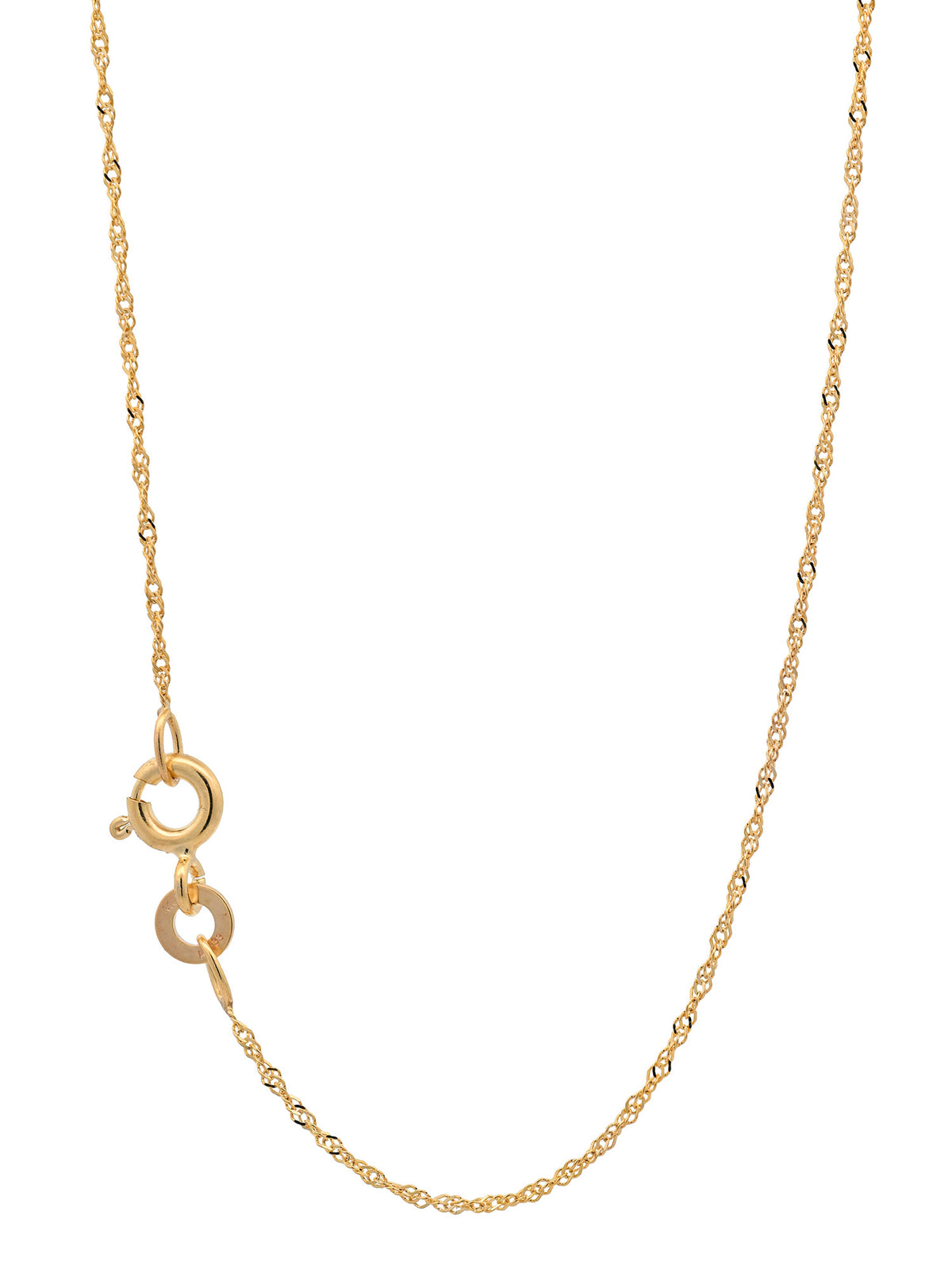 Goldkette Singapurkette Länge 38cm - Breite 1,0mm - 333-8 Karat Gold