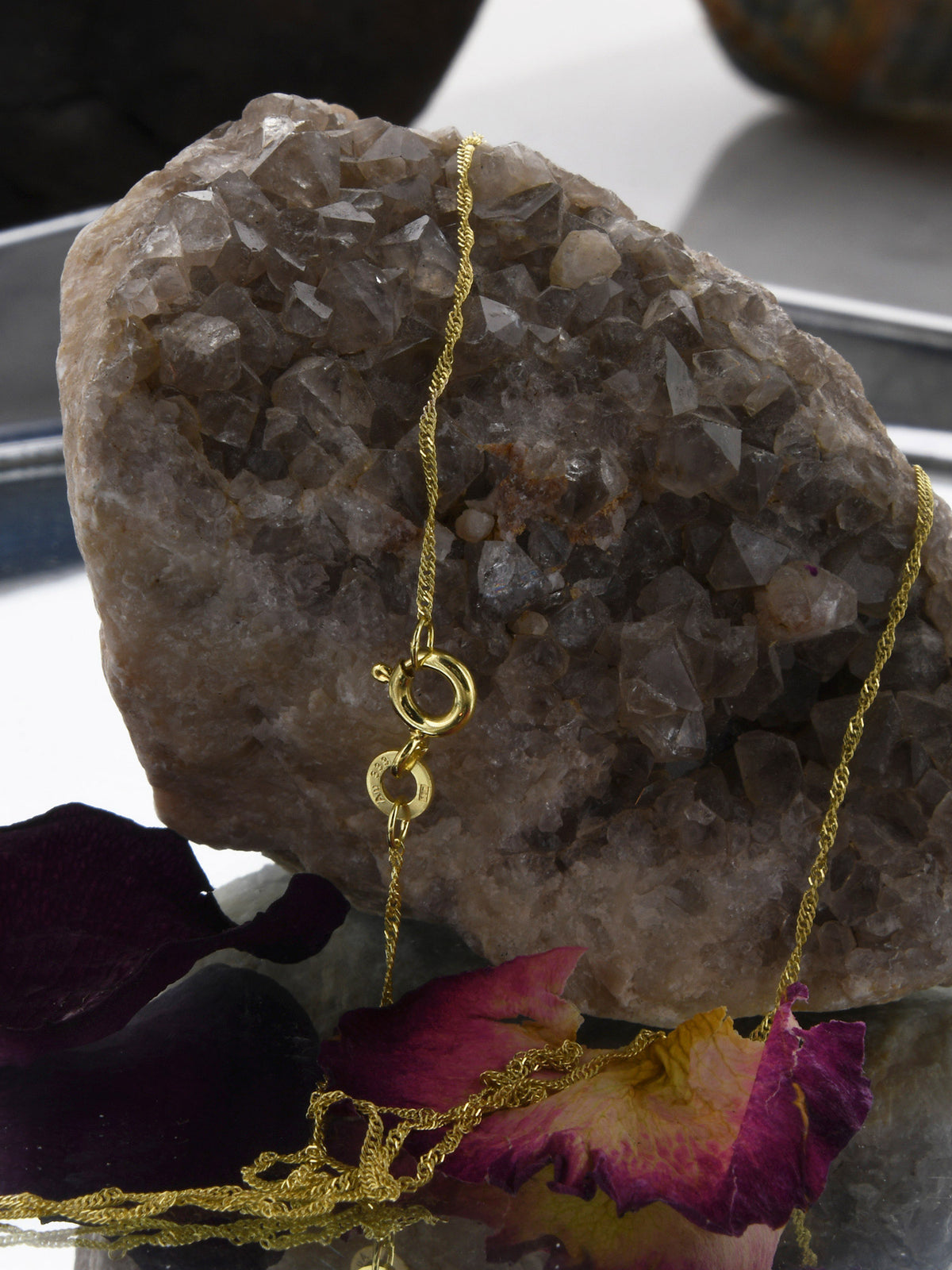 Goldkette Singapurkette Länge 38cm - Breite 1,0mm - 333-8 Karat Gold