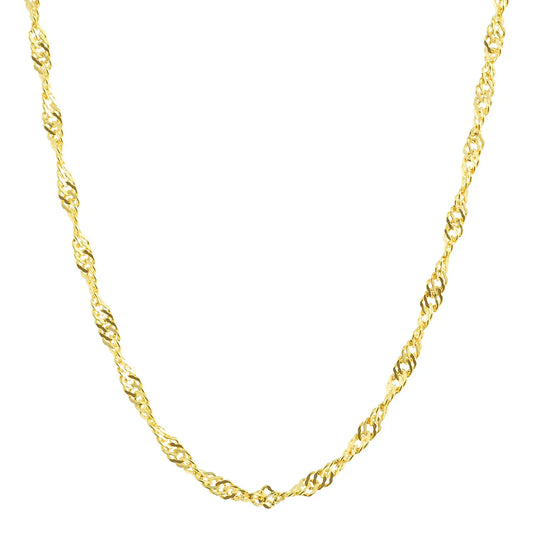 Goldkette Singapurkette Länge 40cm - Breite 1,0mm - 333-8 Karat Gold