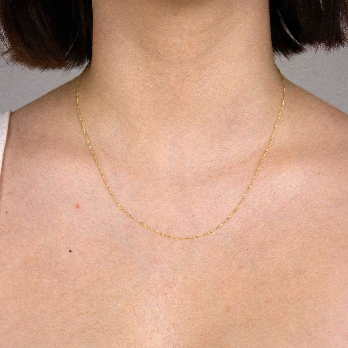Goldkette Singapurkette Länge 45cm - Breite 1,0mm - 333-8 Karat Gold