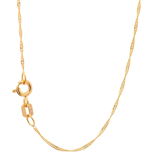 Singapurkette Halskette Breite 1,0 mm - 333 - 8 Karat Gold Auswahl