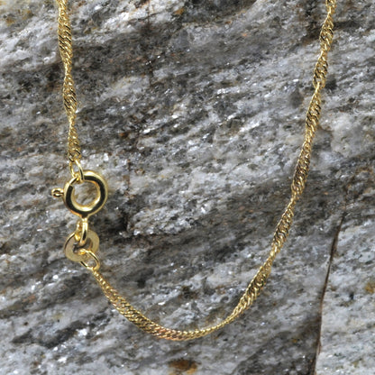 Goldkette Singapurkette Länge 42cm - Breite 1,4mm - 333-8 Karat Gold