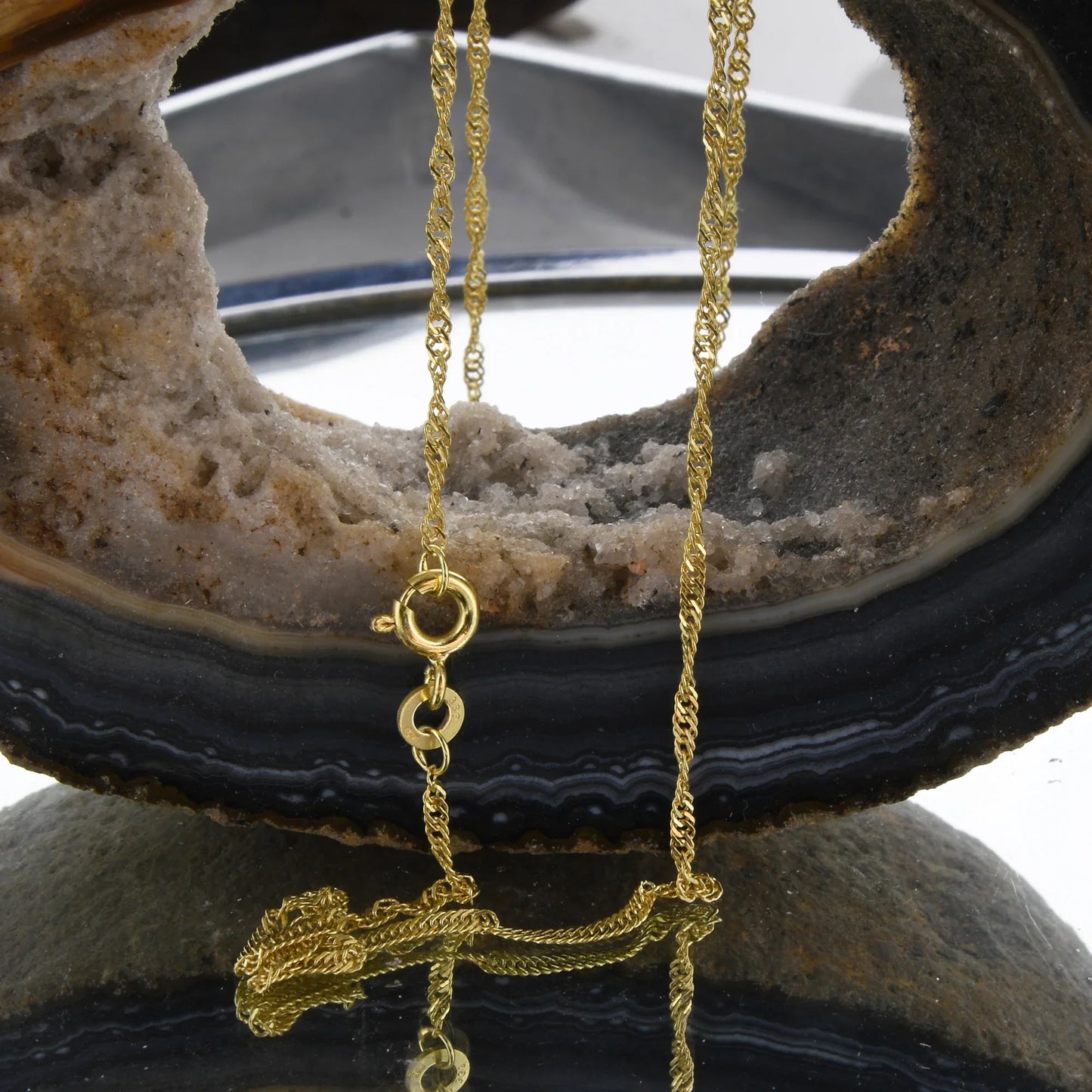Goldkette Singapurkette Länge 45cm - Breite 1,4mm - 333-8 Karat Gold