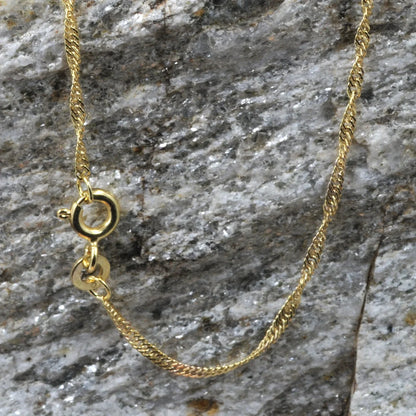 Goldkette Singapurkette Länge 45cm - Breite 1,4mm - 333-8 Karat Gold