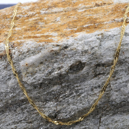 Goldkette Singapurkette Länge 45cm - Breite 1,8mm - 333-8 Karat Gold