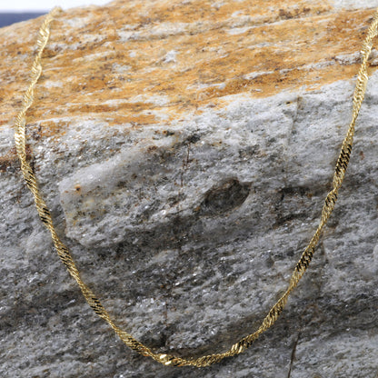 Singapurkette Halskette Breite 1,8 mm - 333 - 8 Karat Gold Auswahl