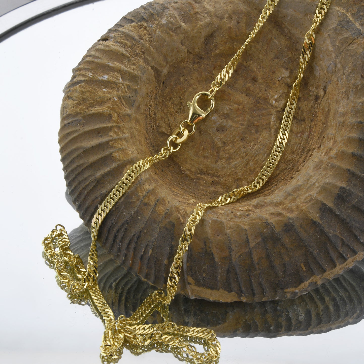 Goldkette Singapurkette Länge 42cm - Breite 2,2mm - 333-8 Karat Gold