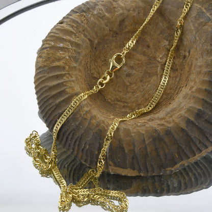 Goldkette Singapurkette Länge 42cm - Breite 2,2mm - 333-8 Karat Gold