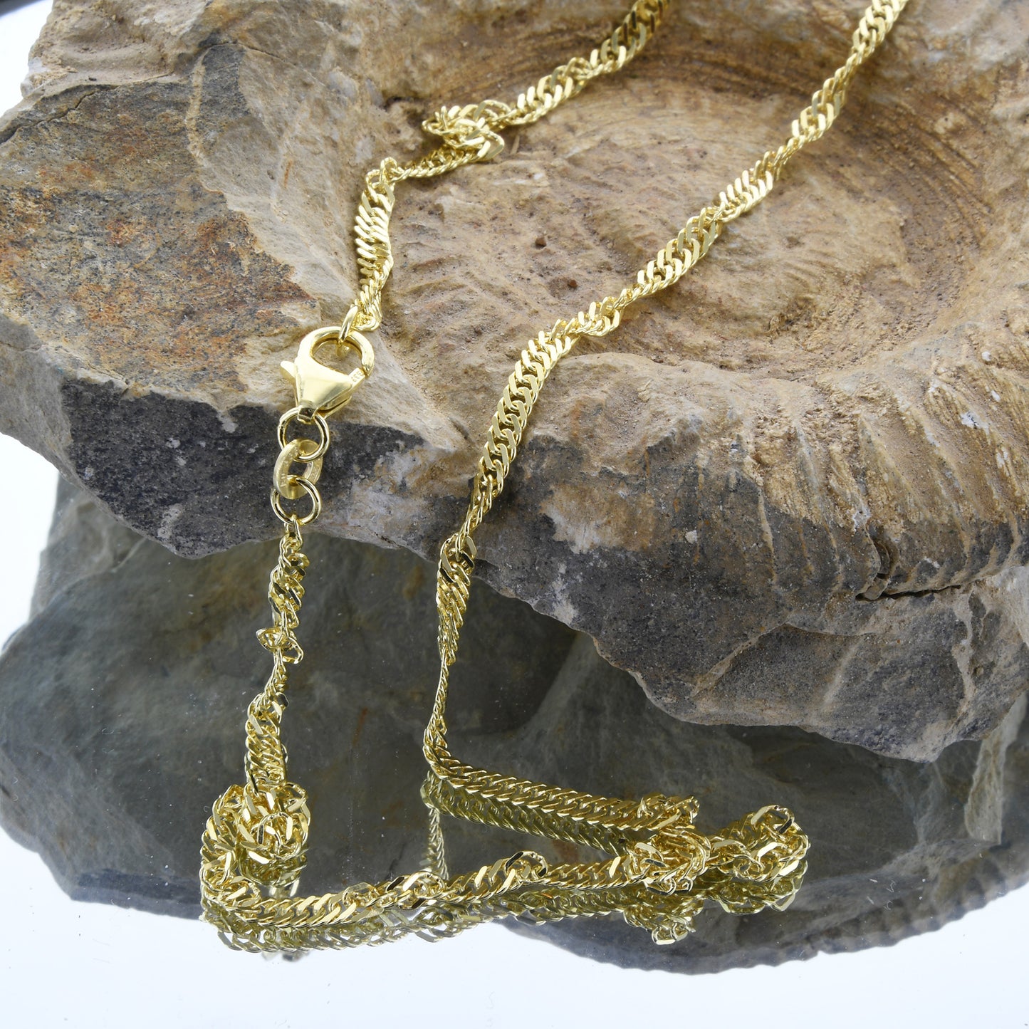 Goldkette Singapurkette Länge 45cm - Breite 2,2mm - 333-8 Karat Gold