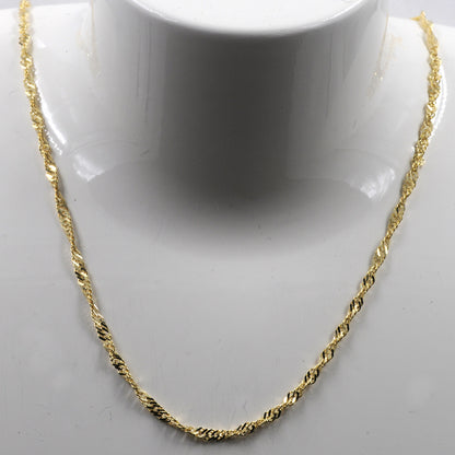 Goldkette Singapurkette Länge 45cm - Breite 2,2mm - 333-8 Karat Gold