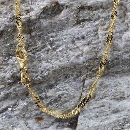 Goldkette Singapurkette Länge 45cm - Breite 2,2mm - 333-8 Karat Gold