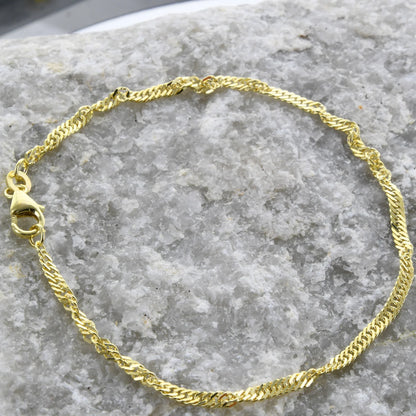 Goldkette Singapurkette Länge 42cm - Breite 2,4mm - 333-8 Karat Gold