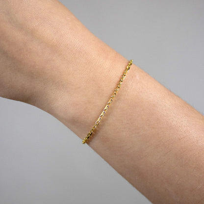 Ankerkette diamantiert Länge 18,5cm - Breite 1,8mm - 333-8 Karat Gold
