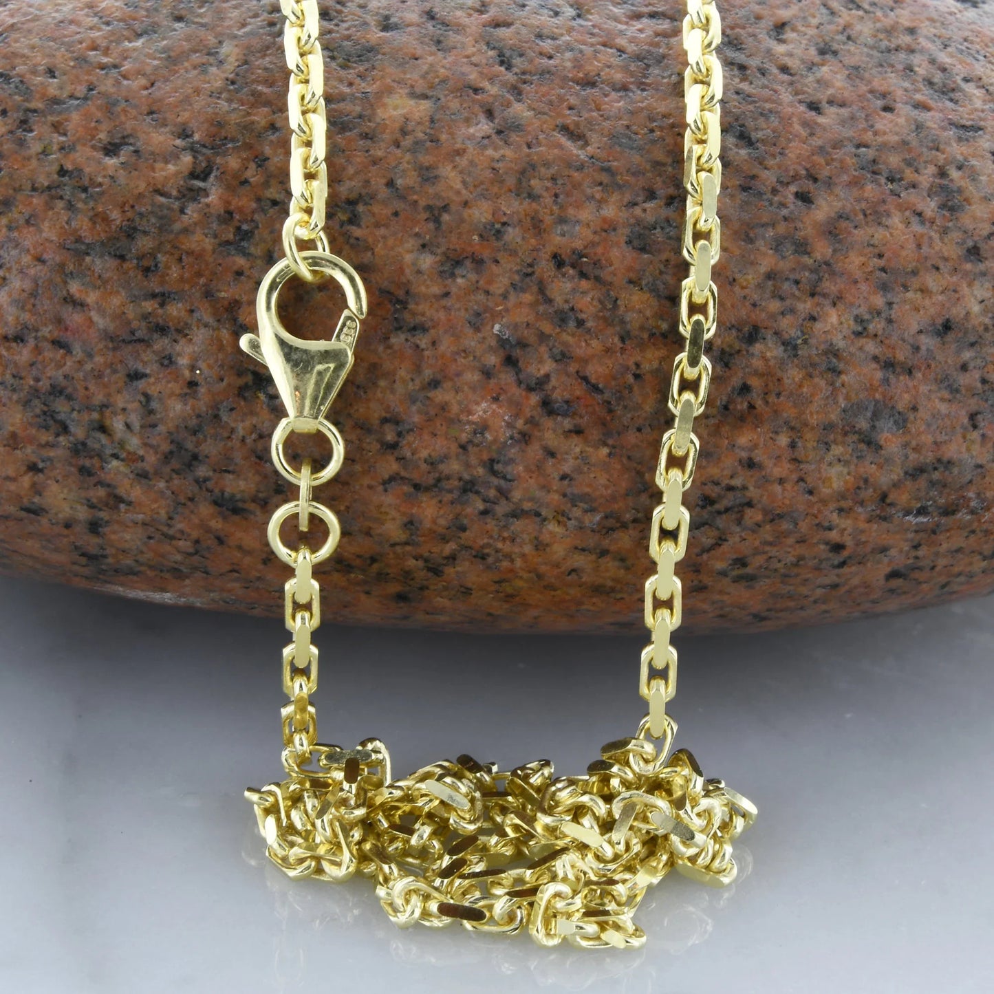 Ankerkette diamantiert Länge 70cm - Breite 2,0mm - 333-8 Karat Gold