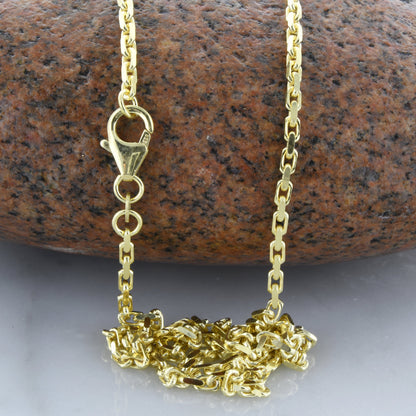 Goldkette Ankerkette diamantiert Halskette 2,0mm echt 333-8 Karat Gold