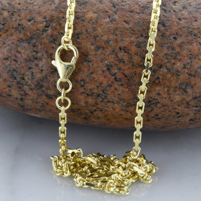 Goldkette Ankerkette diamantiert Halskette 2,0mm echt 333-8 Karat Gold