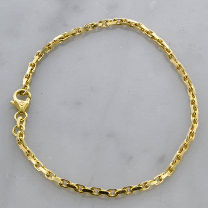 Goldkette Ankerkette diamantiert Halskette 2,5mm echt 333-8 Karat Gold