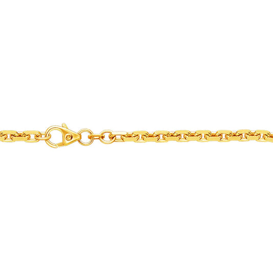 Ankerkette diamantiert Länge 21cm - Breite 3,0mm - 333-8 Karat Gold