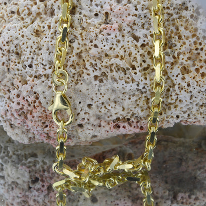 Goldkette Ankerkette diamantiert Halskette 3,0mm echt 333-8 Karat Gold