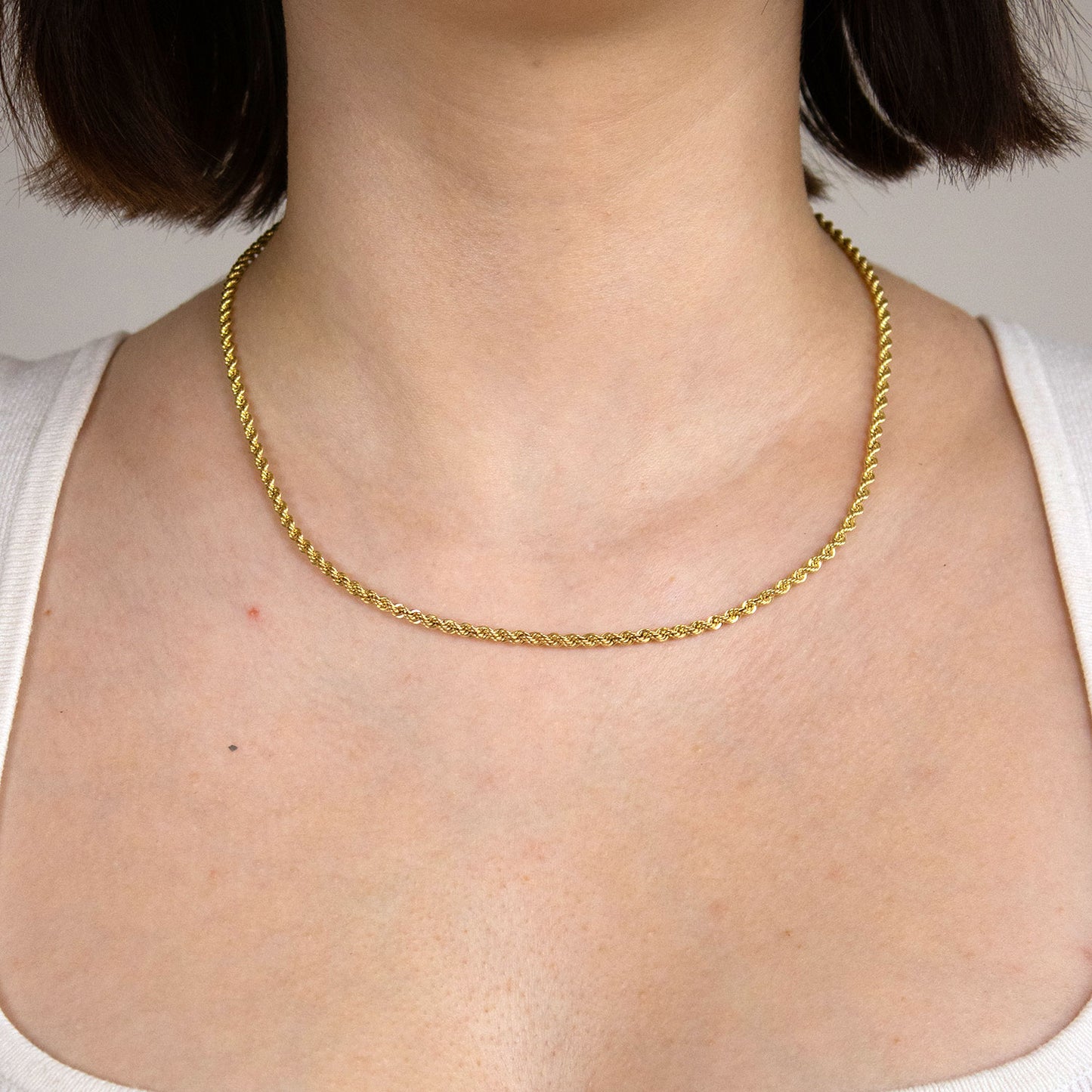 Goldkette Kordelkette Länge 45cm - Breite 2,7mm - 333-8 Karat Gold