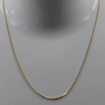 Ankerkette diamantiert Länge 40cm - Breite 1,3mm - 585-14 Karat Gold